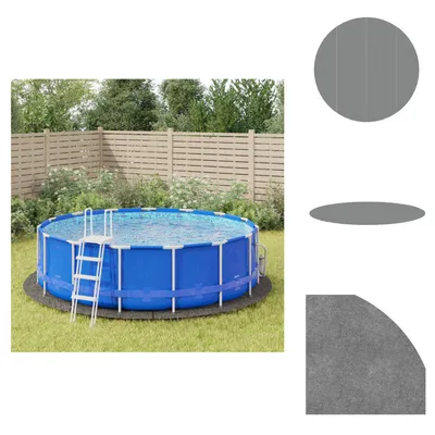 Produktbild von vidaXL Pool-Bodentuch Hellgrau Ø458 cm Polyester Geotextil -  Poolabdeckungen & -unterlagen