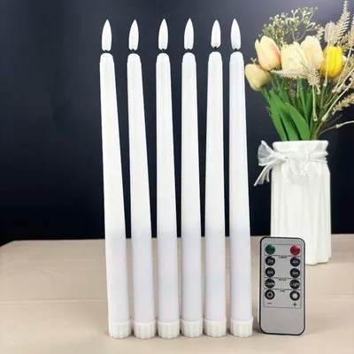 Immagine prodotto di Faretti a LED - 12 faretti senza fiamma, telecomando incluso, per salotti, matrimoni, tavoli e feste in giardino, bianchi