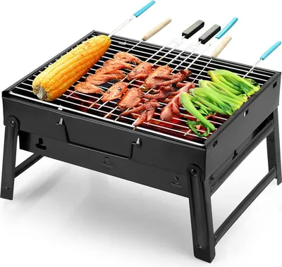 Image de Uten : Barbecues portables au charbon de bois, chariots de barbecue pliables, barbecues de table pour l'extérieur