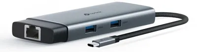 Produktbild von TP-Link UH6120C, USB Typ-C, USB Typ-C, Grau, Rundkabel, 0,18 m, 118,2 mm