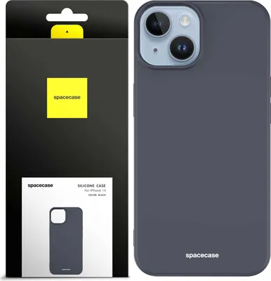 Produktbild von Spacecase Silikonhülle iPhone 14 schwarz