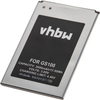 Produktbild von vhbw Akku kompatibel mit Gigaset GS100 Handy Smartphone Telefon (3000 mAh, 3,85 V, Li-Ion)