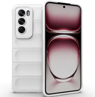 Produktbild von Handyhülle für Oppo Reno12 Pro Weich TPU Silikon Stossfest Anti-rutsch Hülle Weiß