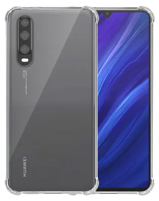 Produktbild von Smartphonica Telefon Fall geeignet für Huawei P30 Transparent Shockproof - Shockproof TPU SIlicone Backcover Case mit Bumper Transparent
