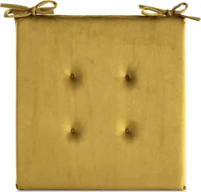 Immagine prodotto di Cuscino per sedia EUROFIRANY | - 40 x 40 cm - cuscino giallo senape - Glamour