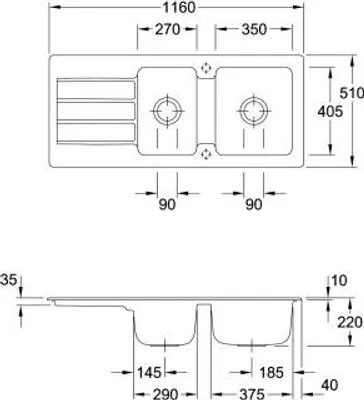 Produktbild von Villeroy & Boch 338000J0 EB-SP Architectura 80 1160x510mm IB
