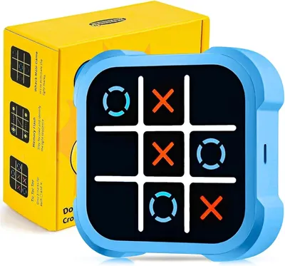 Produktbild von Tic Tac Toe Elektronisch, Elektronisch Tic-Tac-Toe Bolt Spiel Puzzlespielkonsole, Zappelspielzeug-Brettspiele, Brettspiel Familietragbare Reisespiele