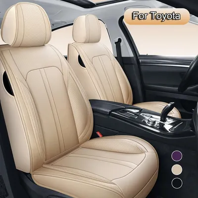 Imagen del producto de Juego de fundas para asientos de coche – funda universal de cuero nappa para vehículos de 5 plazas
