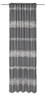 Vorhangschal Jenne, 245x135 cm, Grau, Polyester, blickdicht