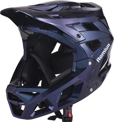 Produktbild von Full Face Mountainbike-Helm für Männer mit Visier EPS-Futter leichte atmungsaktive Rough Terrain Helm Racing Helm Blau L【59-61CM】