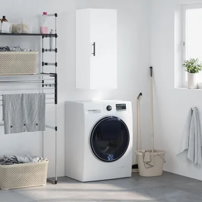 Zdjęcie produktu dla vidaXL Szafka ścienna biała 34,5x34x90 cm
