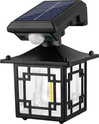 Produktbild von Solar-Wandleuchte fuer den Aussenbereich, IP67, wasserdicht, mit Koerpersensor, Strassenbeleuchtung, Gartenleuchten