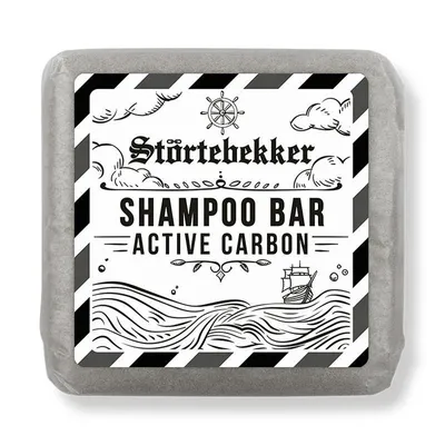Produktbild von Störtebekker® - Festes Shampoo Active Carbon - handgefertigt, vegan - gründliche und porentiefe Reinigung von Haar & Kopfhaut
