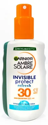 Obrázok produktu pre Garnier Ambre Solaire Invisible Protect Refresh opaľovací sprej SPF 30, 200 ml