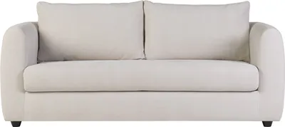 Produktbild von Miliboo - 3-Sitzer-Schlafsofa aus sandfarbenem Samtstoff HARLO