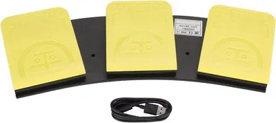 Obrázok produktu pre Trojpedálový Bluetooth-USB nožný ovládač, 3-tlačidlová mechanika, herný pedál