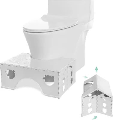 Produktbild von Klappbarer Toilettenhocker – Badezimmer-Fußhocker für Erwachsene und Kinder – Badezimmer- und Toilettenhocker