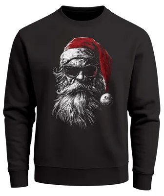 Produktbild von Herren Sweatshirt Weihnachten Weihnachtspullover XMAS Sweater Cool Santa Print Fashion Streetwear Neverless®