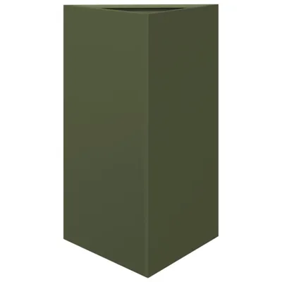 Produktbild von vidaXL Pflanzkübel Olivgrün Dreieckig 50x43x75 cm Stahl