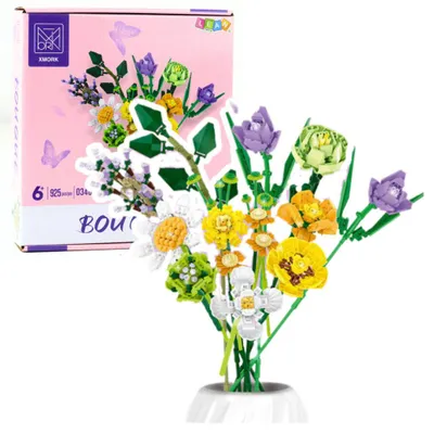 Produktbild von Lean Construction Blocks Dekorativer Blumenstrauß Bunte Blumen 925 El.