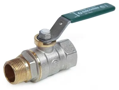 Produktbild von Giacomini Kugelhahn R254WL 254WX054 3/4", grüner Hebelgriff, Innen- und Außengewinde