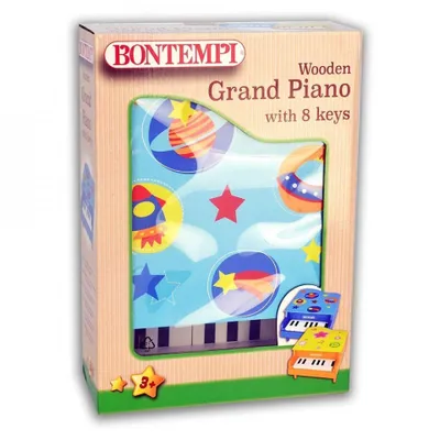 Zdjęcie produktu dla Drewniane Pianino Bontempi Z 8 Manuaami Niebieskie