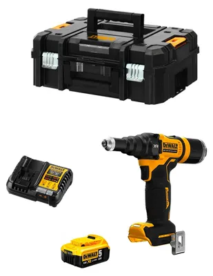Produktbild von Nietpistole DeWALT DCF414P1T (1 x 5,0 Ah + DCB1104 + TSTAK II)