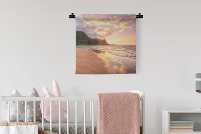 Produktbild von MuchoWow® Wandteppich Wandbehang Hawaii - Sonne - Strand 60x60 cm Tapisserie Dekoration Wandtuch - Dekorationen - Wand Decke