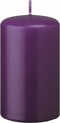 Produktbild von 4er Set Oster, Frühling, Stumpenkerzen Violett 10 x Ø 6 cm