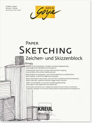 Zdjęcie produktu dla KREUL 69001, Monochromatyczny, Czarny, Biały, A3, 20 ark., 120 g/m², Dorosły