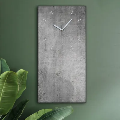 Produktbild von Wohnzimmer Leinwand Uhr Geräuschlos Küche 30x60 Beton, Motive, Struktur, Textur, weiße Zeiger