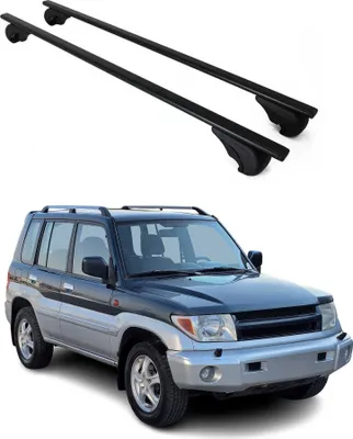 Produktbild von Dachträger Grundtäger für Mitsubishi Pajero 1991-2006 75kg Metall Schwarz 2 tlg