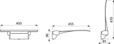 Produktbild von Delabie Duschklappsitz abnehmbar Be-Line ohne Fuß Alu matt schwarz