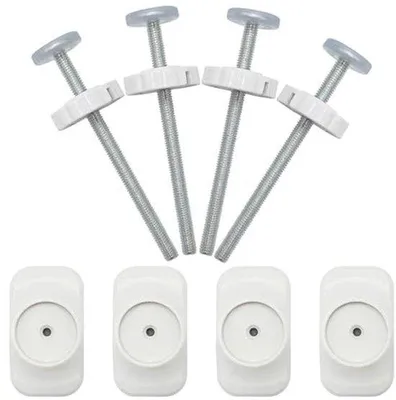 Produktbild von Druckschrauben und Sicherheitswandschutzpads - Weiß