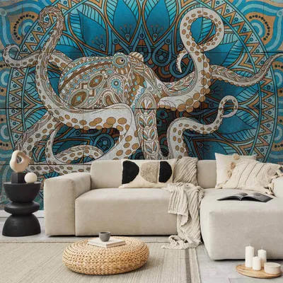 Produktbild von Selbstklebende Folie Fototapete - Zen Octopus 245x175 cm Orient g-A-0142-a-a