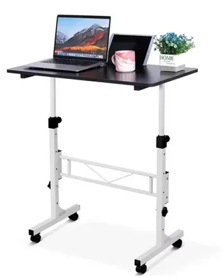 Produktbild von H?henverstellbarer mobiler Stehschreibtisch, rollbarer Laptoptisch mit Feststellrollen
