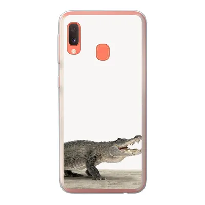 Produktbild von MuchoWow® Handyhülle Schutzhülle Hülle für Samsung Galaxy A20e Kinder - Krokodil - Junge - Kinder - Mädchen Silikon Softcase Handy Hülle - Abdeckung