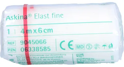 Immagine prodotto di Askina Elast Benda fine 6 cmx4 m confezionata in cellophane 1 pz