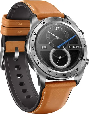 Produktbild von HONOR Watch Magic Smartwatch Moonlight Silber/Braun Leder TLS-B19 "wie neu"