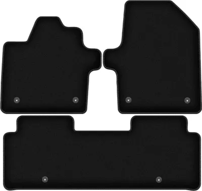Produktbild von Wielganizator Velours-Autoteppiche – passend für Kia EV6 (Crossover, Bj. 2021-) –  schwarz, passgenau, mit Befestigungen set 3 Stk.
