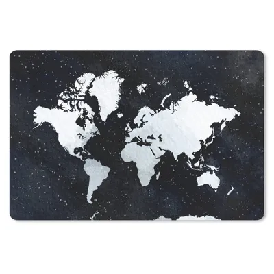 Produktbild von MuchoWow® Schreibtischunterlage Weltkarte - Aquarell - Sternenhimmel 60x40 cm - XXL Mauspad - Großes Mauspad