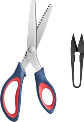 Produktbild von Zackenschere Stoff Set inkl. Gezackte Schere + Fadenschneider