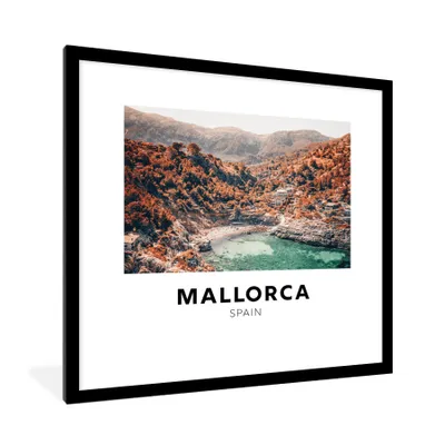 Produktbild von MuchoWow® Gerahmtes Poster Mallorca - Spanien - Natur 40x40 cm - Poster mit Schwarzem Bilderrahmen Wandposter Rahmen Foto Bilder - Poster - Plakat im Rahmen