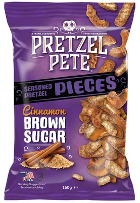 Produktbild von Pretzel Pete Pieces Cinnamon Brown Sugar 160g