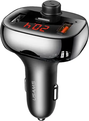 Produktbild von Eko, Autoladegerät 50W FM-Transmitter mit USB-A und USB-C Ports, Schwarz