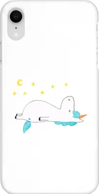 Produktbild von Mr. & Mrs. Panda Iphone XR Handyhülle Einhorn Sternenhimmel - Weiß - Geschenk, Handy Case, Unicorn, Einhörner, Sterne, Premium Kunststoff, Dachschaden
