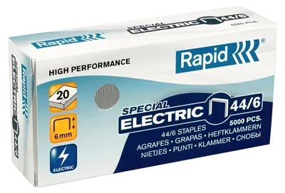 Obrázek produktu pro Rapid 44/6, 6 mm, 5000 svorek, 44/6, Galvanizovaný kov, Metalická, 30 mm