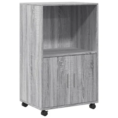 Obrázek produktu pro Skříňka na kolečkách šedá sonoma 55x40x91 cm kompozitní dřevo