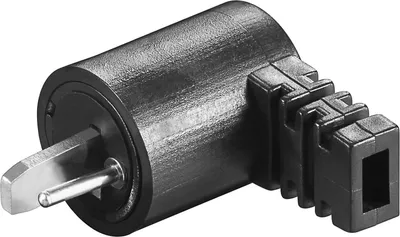 Produktbild von Goobay Lautsprecherstecker, 90 abgewinkelt, Schraubanschluss, kunststoffummantelter, schwarz, Loudspeaker plug, Schwarz, Männlich, Abgewinkelt, Kunststoff, CE, RoHS