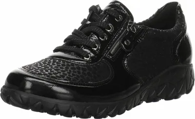 Waldläufer Damen Schnürschuhe Schwarz